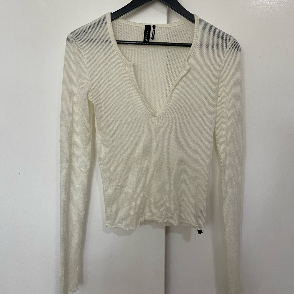 Long sleeve henley Top